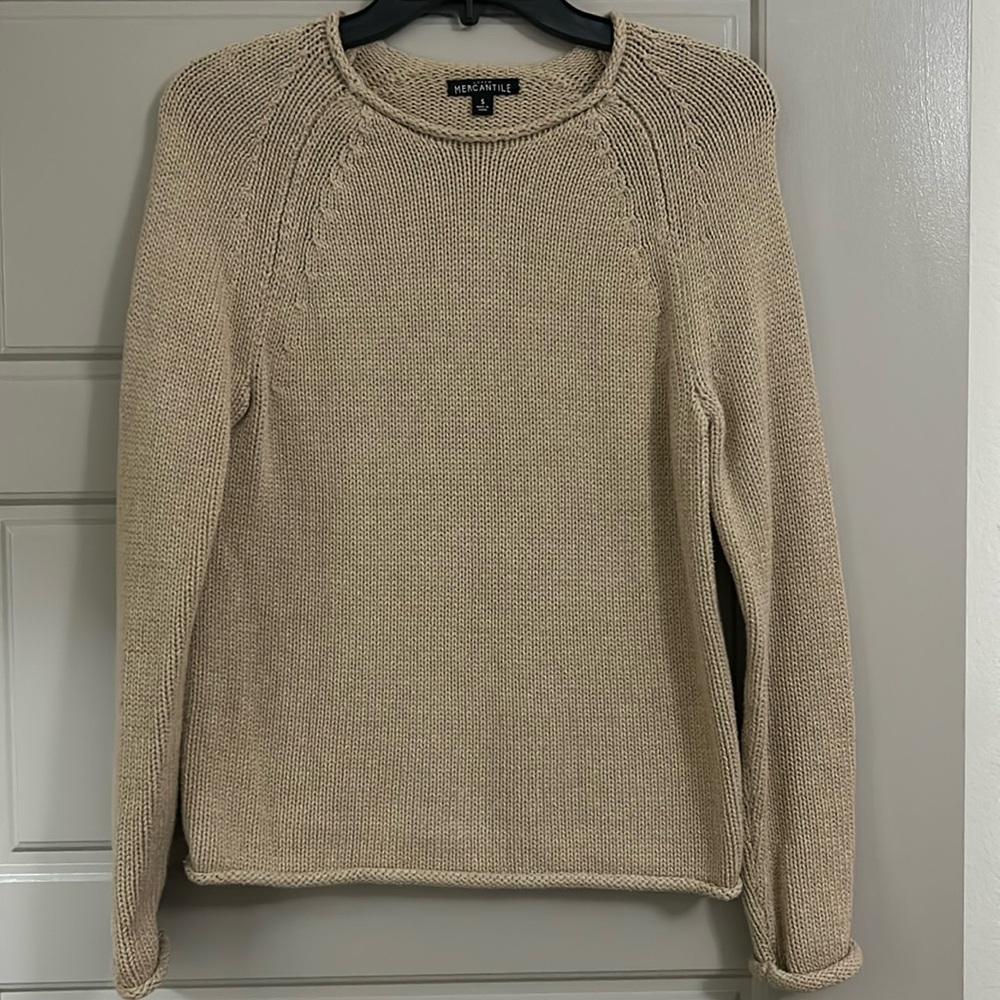 J. Crew Mercantile Tan Rollneck Sweater